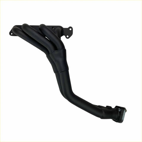Black matte Redback header exhaust manifold with four pipes and mounting brackets for Suzuki Jimny 2019 on