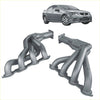 Gray metallic redback headers performance exhaust manifolds for holden commodore ve vf v8 back side view