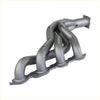 Gray metallic redback headers exhaust manifold with sleek curved design and multiple tubes for holden commodore v8 extractors