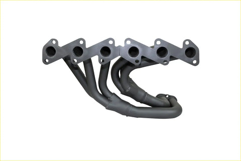 Black matte finished redback headers exhaust manifold with five ports for toyota landcruiser 80 series 4.2l 1hz