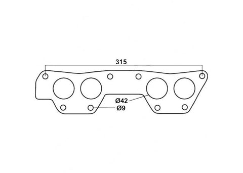 Redback Header Plate Suits Mitsubishi L300,L200 Sirius