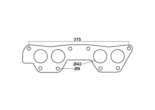 Redback Header Plate Suits Mitsubishi L300,L200 Sirius