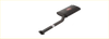 Black metal shovel with curved handle and rectangular blade with red logo shown alongside redback performance exhaust system for ford falcon sedan v8 ea-el
