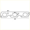 Engine intake manifold gasket with precise dimensions for redback performance exhaust system on holden calais 1995 model