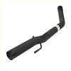 Black metal curved exhaust pipe with bracket for redback performance exhaust system for holden caprice back side view