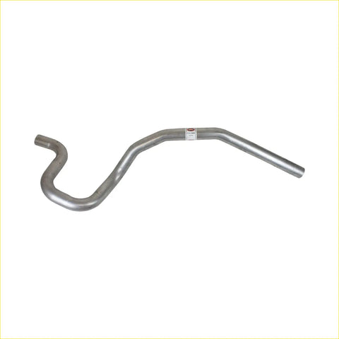 Silver metallic redback performance exhaust tailpipe with s-shaped design for holden torana back side view