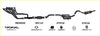 Black Redback Performance Headers and 2.5 inch exhaust system for Holden showing labeled model number parts from back side