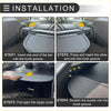 Gray textured car trunk organizer with sleek modern design for toyota rav4 boot parcel shelf retractable cargo cover black