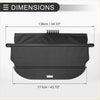 Black fabric trunk liner with reinforced plastic end caps and pull tab for toyota rav4 retractable cargo cover back side