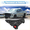 Black plastic right bumper bracket retainer spacer with red screw accent for toyota tundra 2014-2021 front bumper cover