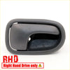 Black plastic right-hand drive door handle bezel with textured grip for Mazda Bravo B2000 B2200 B2600 Ranger 1985-2006