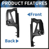Black metal right front bumper support bracket with cutout design for toyota tacoma 2015-2022