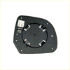 Black plastic heated right passenger side mirror housing with mounting brackets for nissan almera shown from back side