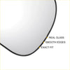 Right side white mirror glass with black frame and real glass for toyota rav4 2005-2011 back non-heated