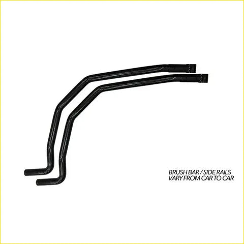 Black metal rockarmor brush bars with sleek curved design for mazda bt50 2012-2020 4wd ute offroad use