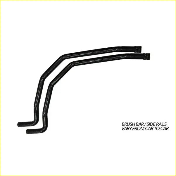 Black metal rockarmor brush bars with sleek curved design for mitsubishi triton mr 2019+ 4wd ute offroad use