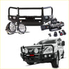 Black rockarmor elite bullbar frontal combo for mazda bt-50 2012-2019 with led lights and winch system for 4wd ute offroad