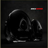 Black rockarmor glossy motorcycle helmet with white logo perfect for 4wd ute and offroad adventures