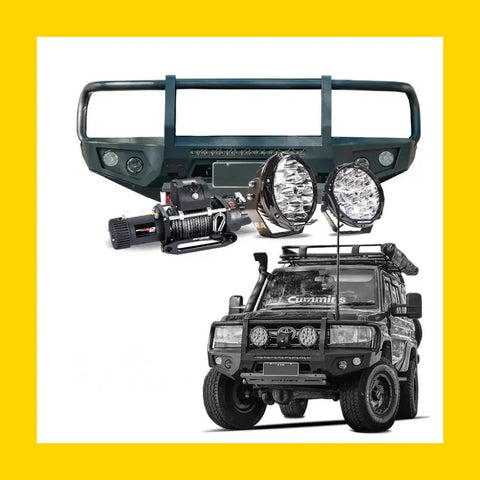 Rockarmor GT Hoop Steel Bullbar Combo Package - Toyota