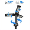 Black rockarmor led light stand with 20w led and three adjustable arms for 360 degree street lighting
