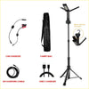 Black adjustable tripod floor lamp with led light head and magnetic hook base from rockarmor light stand
