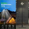 Rockarmor led light stand black telescopic outdoor multifunction lamp with three adjustable led lights on tripod base