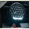 Black rockarmor phantom 4 led driving light with reflective lenses and white strip ideal for 4wd ute offroad use