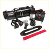 Black rockauto 12,000-pound electric winch with coiled steel cable and control kit for 4wd ute offroad recovery