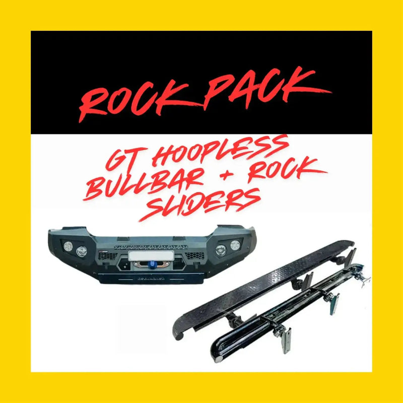 Rockarmor Rock Pack, Ford Everest Ua1 & Ua2 2015-2022 | GT Hoopless Bullbar + Sliders