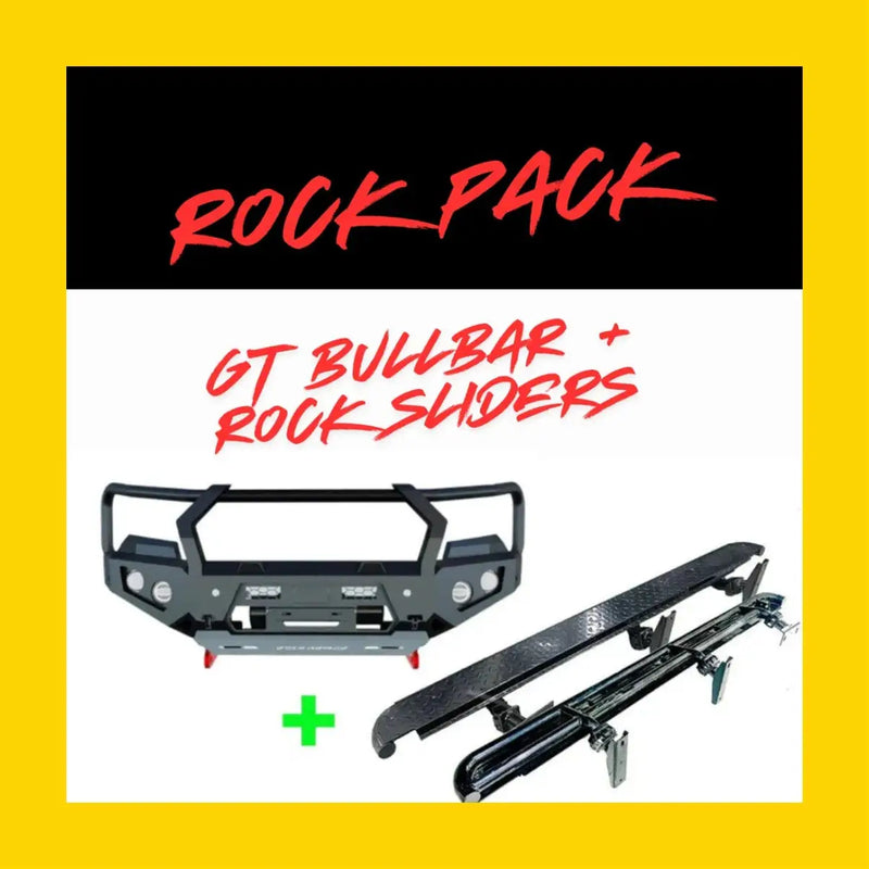 Rockarmor Rock Pack, Isuzu Dmax 2017-2020 PFL | GT Hoop Bullbar + Sliders