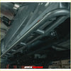Black metal rock pack guard with rugged tubular design and visible welds for toyota 200 2015 plus back side view