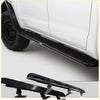 Black textured steel rockslider side steps with sleek durable finish for toyota hilux n70 4wd ute offroad use