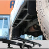 Black diamond-plated rockarmor steel rockslider side steps in 52mm diameter steel fit toyota prado fj90 1995-2003