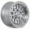 Silver roh alloy assault wheel with machined finish and intricate spoke design in 17x9 size and 6x139.7 bolt pattern