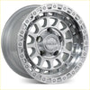 Silver finished roh alloy assault 17x9 multi-spoke wheel with machined finish and 6x139.7 bolt pattern