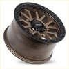 Bronze and black two-tone roh raid alloy wheel with intricate spokes and embossed lettering on the rim, matt finish