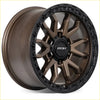 Bronze and black two-tone roh raid matt bronze alloy wheel with intricate spoke design 17x9 6x139.7 12 offset