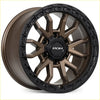 Bronze and black two-tone roh raid alloy wheel with rugged multi-spoke design 17x9 6x139.7 12 offset