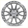 Silver roh raid 17x9 alloy wheel with multi-spoke design and machined accents for 6x139.7 bolt pattern