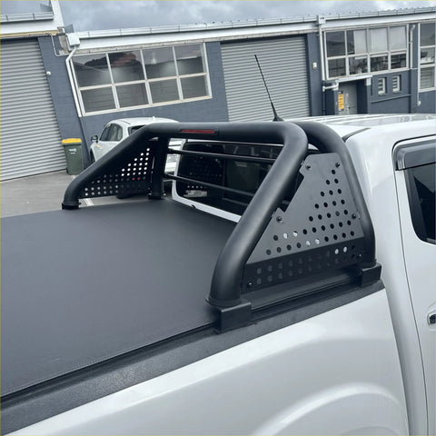Black perforated metal roll bar sport bar t10 with integrated side panels for ldv t90 2021-current truck bed rail