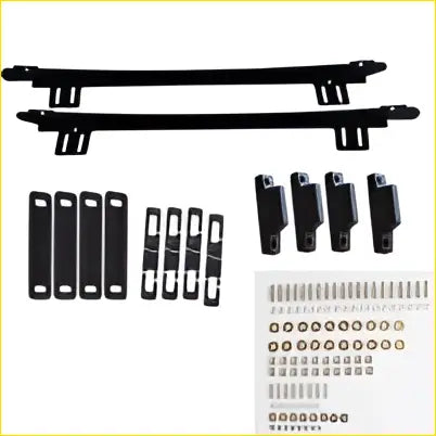 Black metal roof rack brackets with matching hardware for roof channel fit for triton hilux ranger colorado