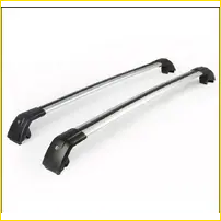 Black and silver roof rack bars with sleek modern design for mitsubishi outlander 2013 to 2018 flush rail crossbar