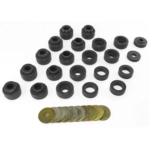 Rugged Ridge 1-105BL Body Mount Kit Black 87-95 Jeep