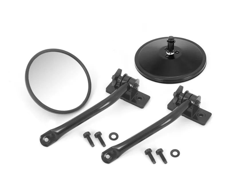 Rugged Ridge 11025.11 97-18 Jeep Wrangler Black Round Quick Release Mirror