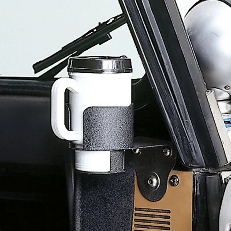 Rugged Ridge 13306.01 Cup Holder Windshield Mount 76-95 Jeep CJ / Jeep Wrangler