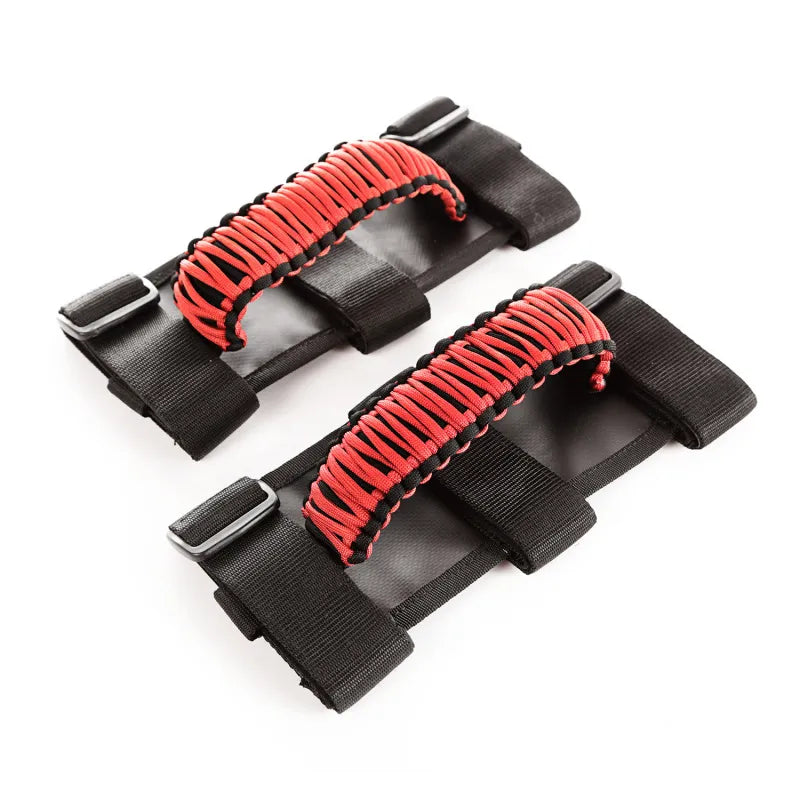 Rugged Ridge 13505.31 Paracord Grab Handles Red/Black Pair