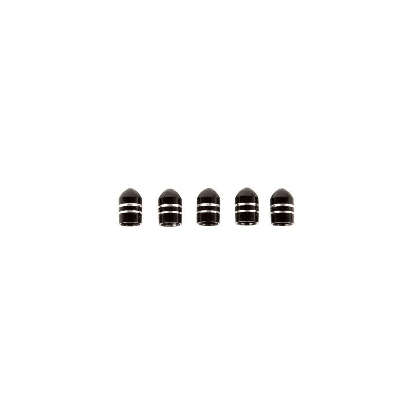 Rugged Ridge 16715.26 Valve Stem Cap Aluminum Black 5 Pack