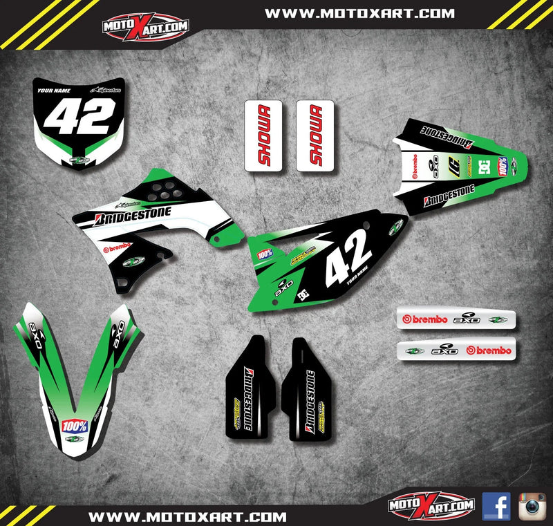 KXF 450 (2009-2011) - FLASH Style Full Graphics Kit Decals
