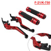 Kawasaki Ninja 650R Red Extendable Brake Clutch Lever Grip Set (2006-2011)