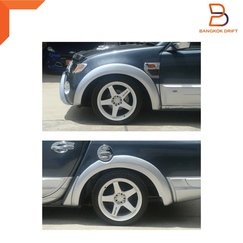 Mitsubishi Triton Ute Grey Fender Flares Wheel Arches (2005-2015)